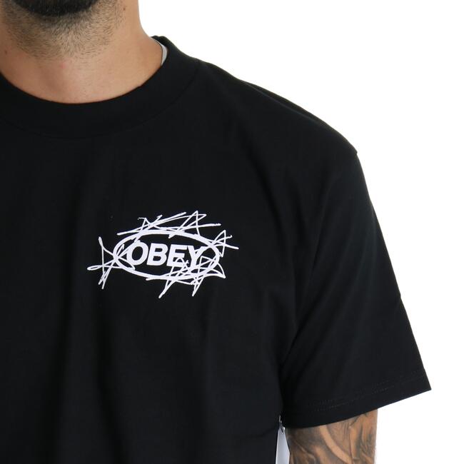 T-SHIRT SCRIBBLE STARS OBEY - Mad Fashion | img vers.650x/